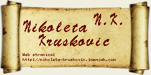 Nikoleta Krušković vizit kartica